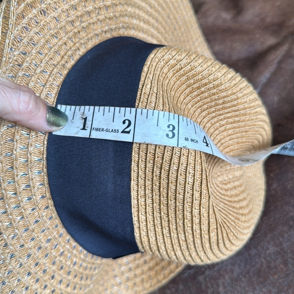 Nordstrom Straw Fedora Hat with Black Band - Picture 7 of 7